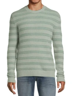 Saks Fifth Avenue Sweaters|Textured Stripe Cashmere Crewneck Sweater