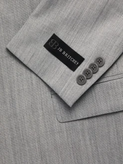 JB Britches Blazers & Sportcoats|Textured Wool Blend Blazer Grey
