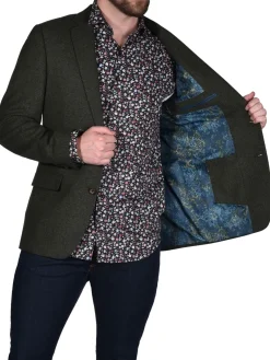 Original Penguin Blazers & Sportcoats|Textured Wool Blend Blazer Olive