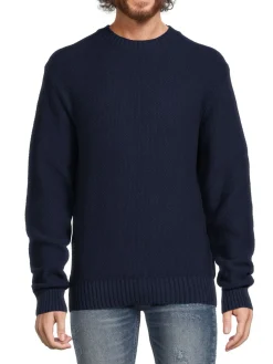 Slate & Stone Sweaters|Textured Wool Blend Sweater Blue
