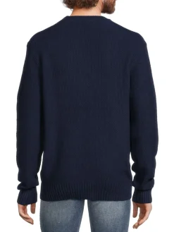 Slate & Stone Sweaters|Textured Wool Blend Sweater Blue