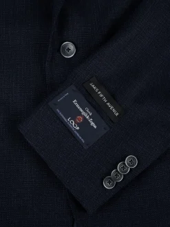 Saks Fifth Avenue Blazers & Sportcoats|Textured Wool Modern Fit Blazer Navy
