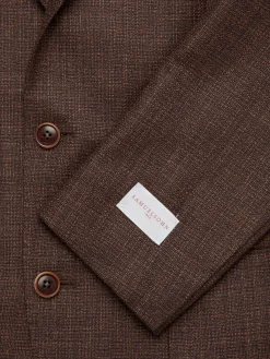 Samuelsohn Blazers & Sportcoats|Textured Wool Sportcoat Brown