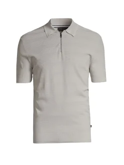 Ted Baker London Polos|Textured Zip Up Polo