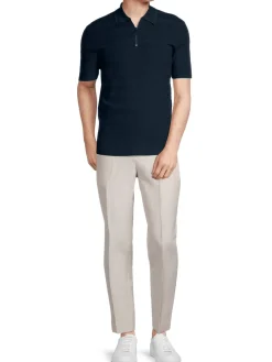 Ted Baker London Polos|Textured Zip Up Polo