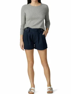 Women Current Elliot The Baro Cotton & Linen Shorts