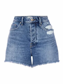 Women Good American The Bombshell High Rise Denim Shorts