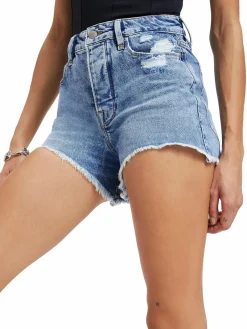 Women Good American The Bombshell High Rise Denim Shorts