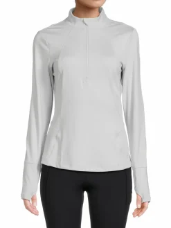 Women Spyder Thumbhole Cuff Zip Up Pullover