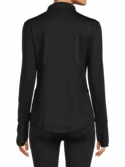 Women Spyder Thumbhole Cuff Zip Up Pullover