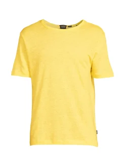 BOSS Linen|Tiburt Linen Blend T Shirt Yellow