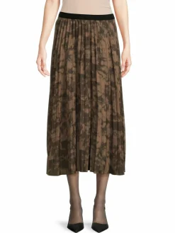 Women YAL New York Tie Dye Pleated Midi Skirt