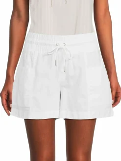 Women Saks Fifth Avenue Tie Waist Linen Blend Shorts