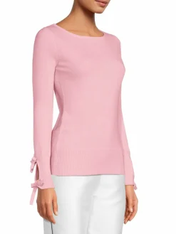Women Qi New York Tied Cuff Cashmere Sweater