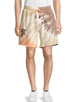 Eleven Paris Shorts|Tie-Dye Shorts Coral Sand