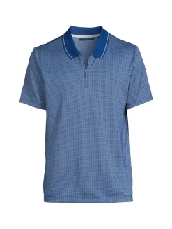 Perry Ellis Polos|Tipped Zip Polo
