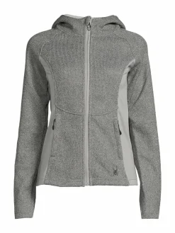 Women Spyder Tone On Tone Textured Hooded Jacket