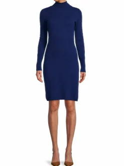 Women Sofia Cashmere Turtleneck Cashmere Sweater Dress