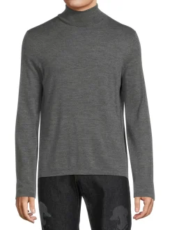 Vince Cashmere|Turtleneck Sweater Heather Grey