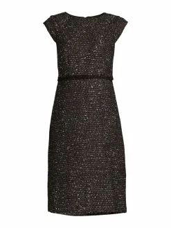 Women Donna Karan Tweed Cap Sleeve Dress