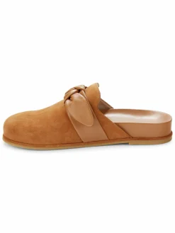 Stuart Weitzman Twist Knot Suede Flat Clogs