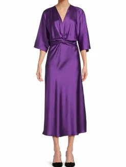 Women Renee C. Twist Satin Midi Dress