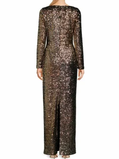 Women St. John Twist Sequin Gown