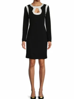 Women Focus by Shani Two Tone Bow Sheath Dress