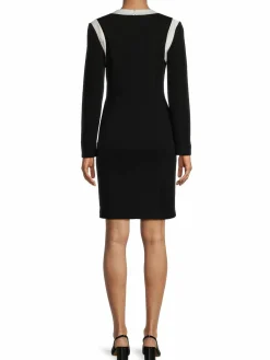 Women Focus by Shani Two Tone Bow Sheath Dress