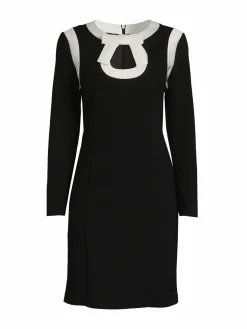 Women Focus by Shani Two Tone Bow Sheath Dress