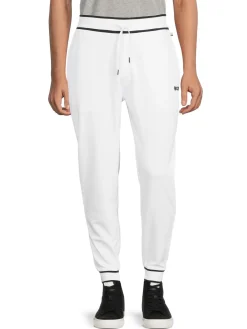 BOSS Loungewear, Sleepwear & Robes|Two Tone Logo Joggers White