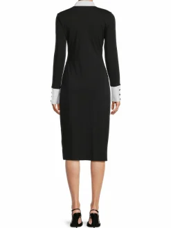 Women Karl Lagerfeld Paris Two Tone Midi Shirt Dress