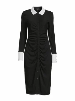 Women Karl Lagerfeld Paris Two Tone Midi Shirt Dress