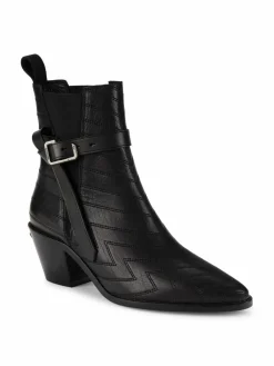 Zadig & Voltaire Tyler Cecilia Threadwork Leather Booties