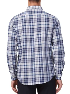 Hyden Yoo Linen|Tyler Linen Blend Plaid Sport Shirt Black