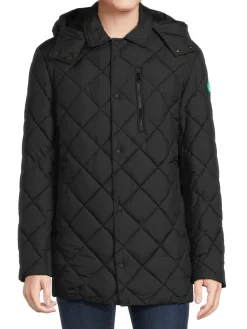 Save the Duck Coats & Jackets|Uwe Hooded Puffer Jacket Black