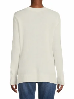 Women Saks Fifth Avenue V Neck Cashmere Sweater