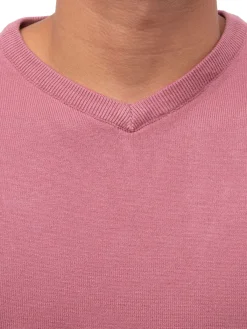 X Ray Sweaters|V Neck Sweater Dusty Mauve