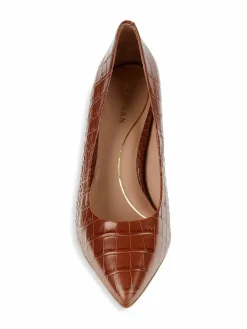 Cole Haan Vandam Croc Embossed Leather Pumps