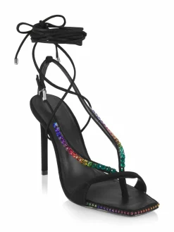 Schutz Vikki Crystal-Embellished Sandals