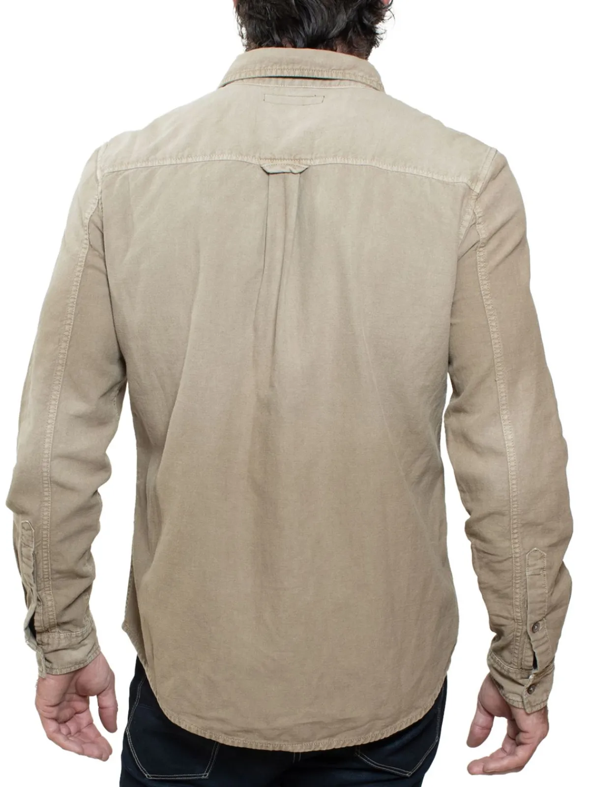 Stitch Linen|Vintage Washed Linen Blend Button Down Shirt Incense