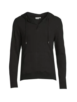 Onia Sweatshirts & Hoodies|Waffle Cotton Button Hoodie