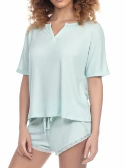 Women Honeydew Intimates Wake Me Up 2-Piece Shorty Pajama Set