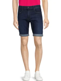G-Star RAW Shorts|Washed Slim Fit Denim Shorts Blue