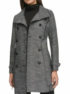 Women Guess Water Resistant Belted Double Breasted Trench Coat