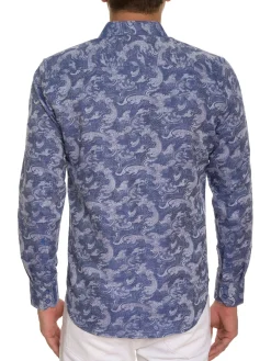 Robert Graham Linen|Wave You Linen & Cotton Jacquard Classic Fit Shirt