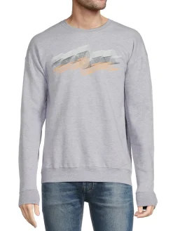 Vestige Sweatshirts & Hoodies|Wavy Graphic Crewneck Sweatshirt Heather Grey