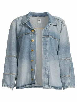 Women NSF Welder Dropped Shoulder Denim Jacket