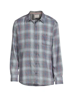 Flag & Anthem Casual Button-Down Shirts|Westley Plaid Shirt Blue Multi
