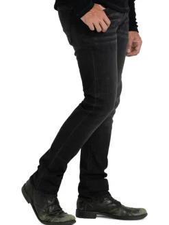 Stitch Jeans|Whiskered Slim Fit Jeans